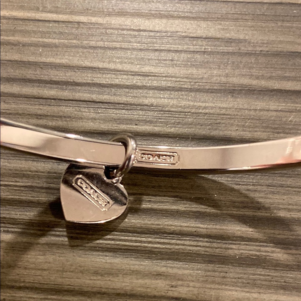 Coach Silver and Black Heart Charm Bracelet - Picture 2 of 3
